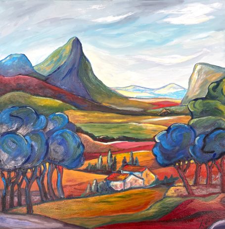 38- le Pic st Loup et l'Hortus 70x70